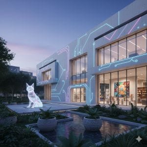 全.台灣生活造境:具備未來感的現代建築與景觀設計,象徵將創意融入日常的設計哲學與美學空間。